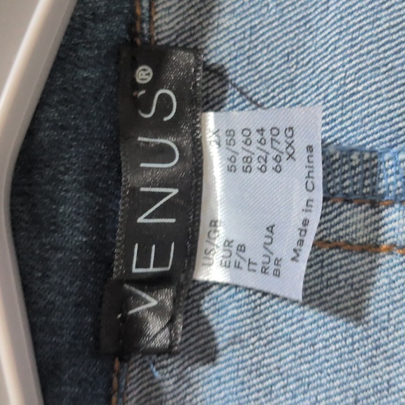 VENUS Women's Denim Trench Coat New Without Tags Belted Waist Size 2X - Picture 4 of 9